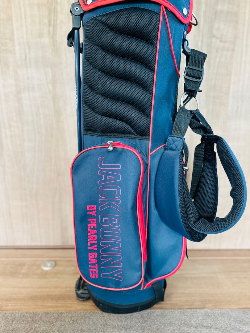 JACK BUNNY ジャックバニー　キャディバッグ ネイビー/レッド