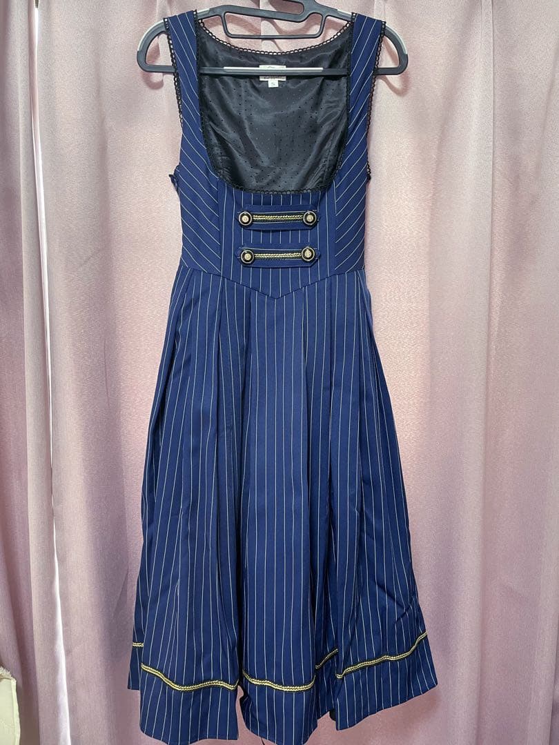 Bright Moon コルセットジャンパースカート ロリータ ネイビー