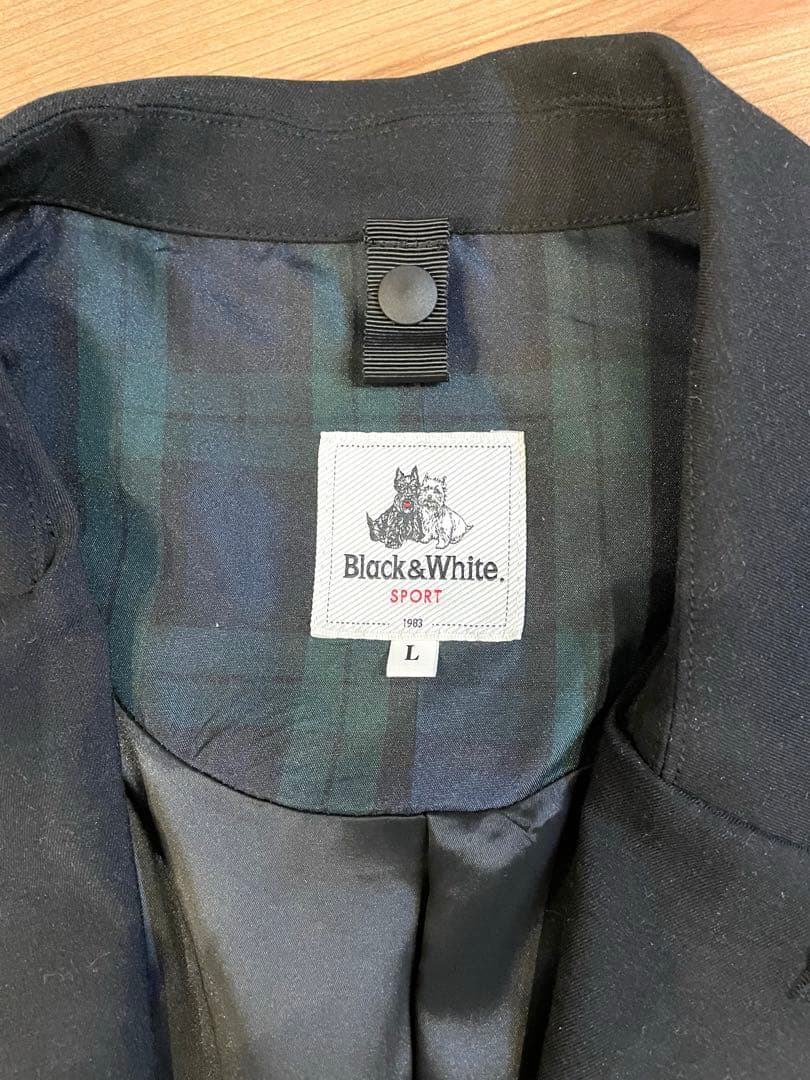 【ほぼ新品】Black&White ゴルフ ジャケット 黒 Lサイズ