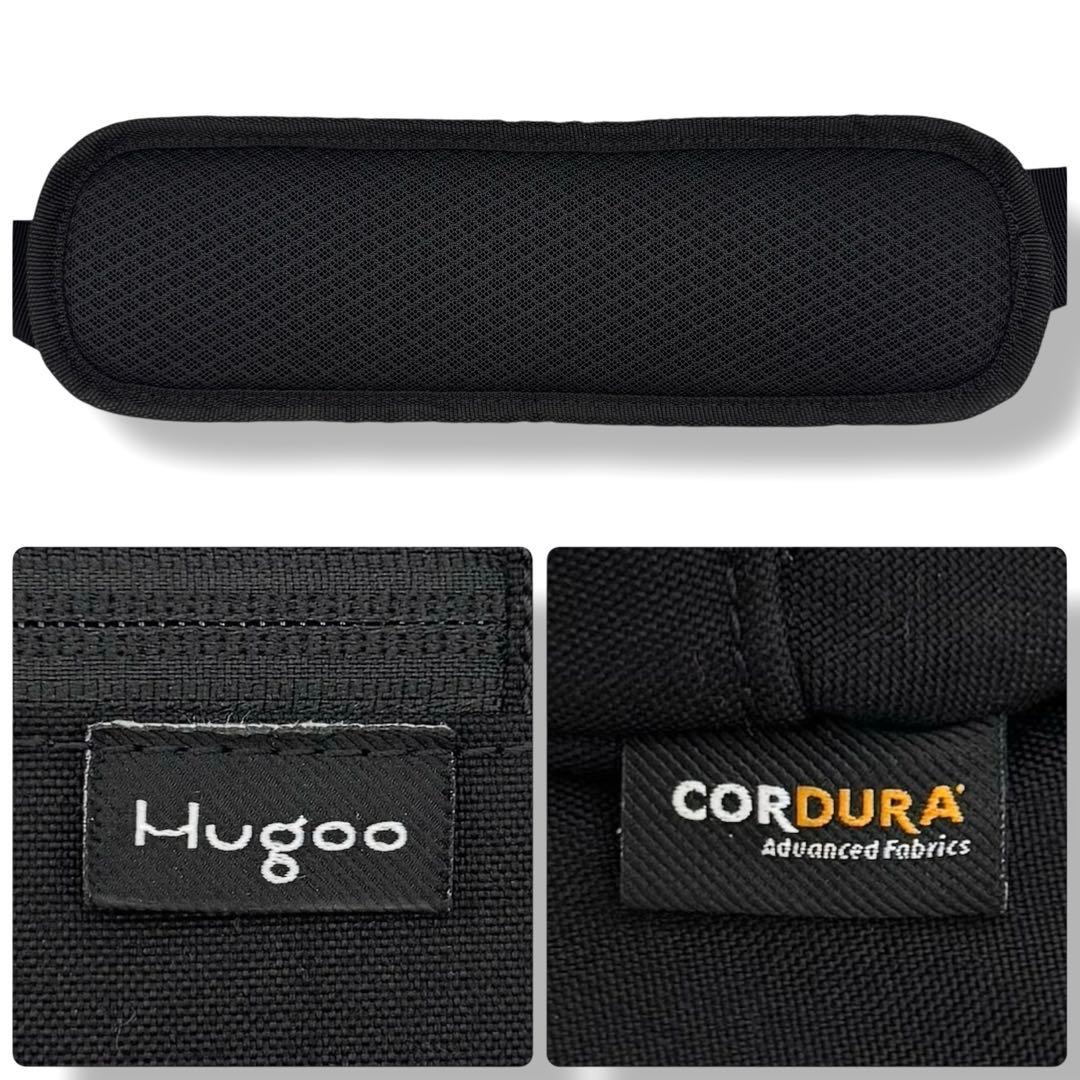 Hugoo 2way ヒップシート 抱っこ紐 ウエストポーチ ナイロン ブラック