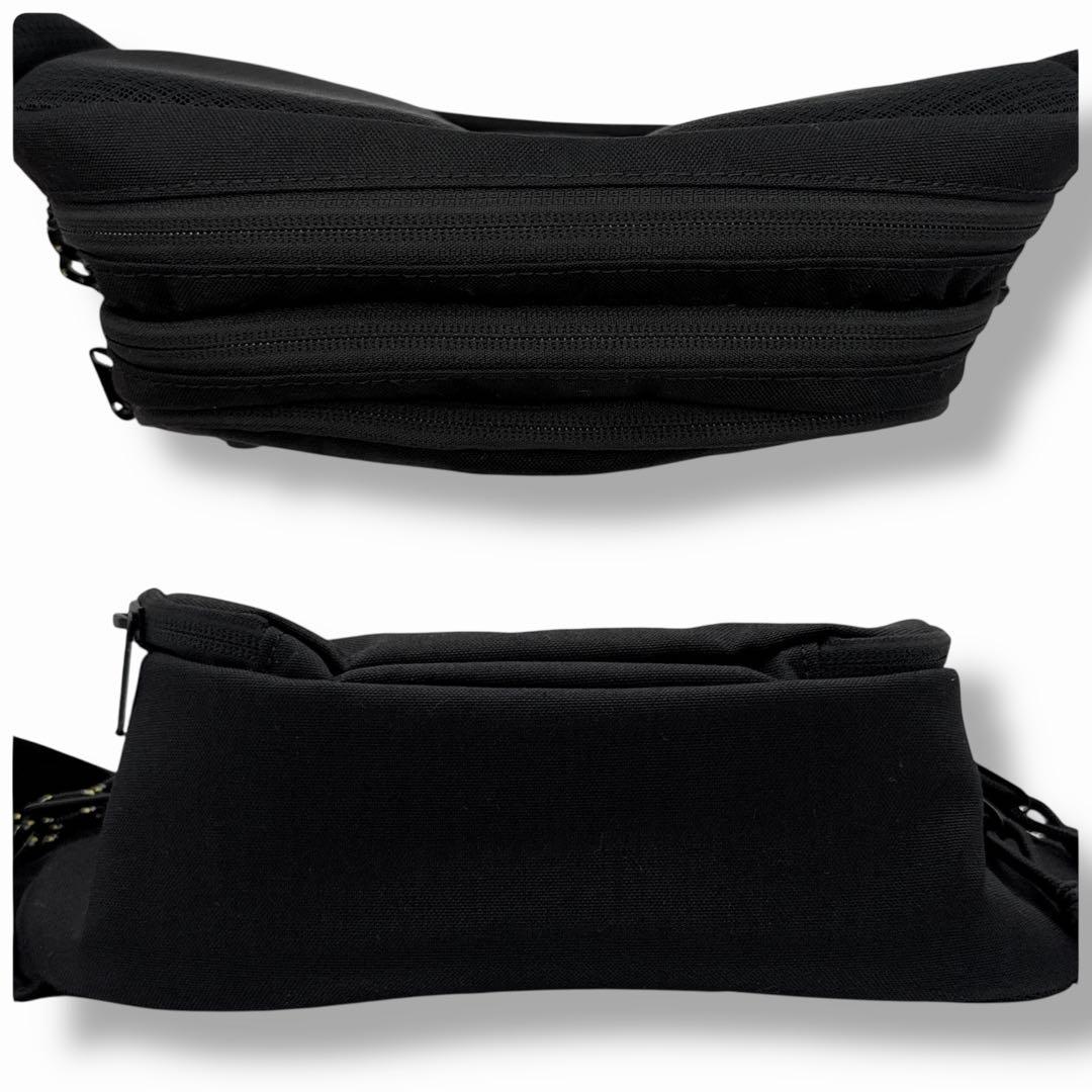 Hugoo 2way ヒップシート 抱っこ紐 ウエストポーチ ナイロン ブラック