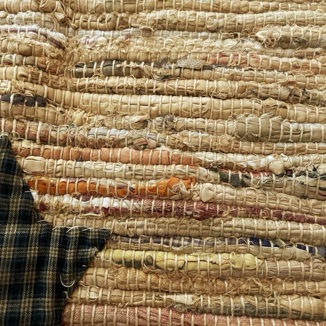 アメリカンカントリー　星形チェック柄ラグ　未使用美品　アンファン　アントステラ