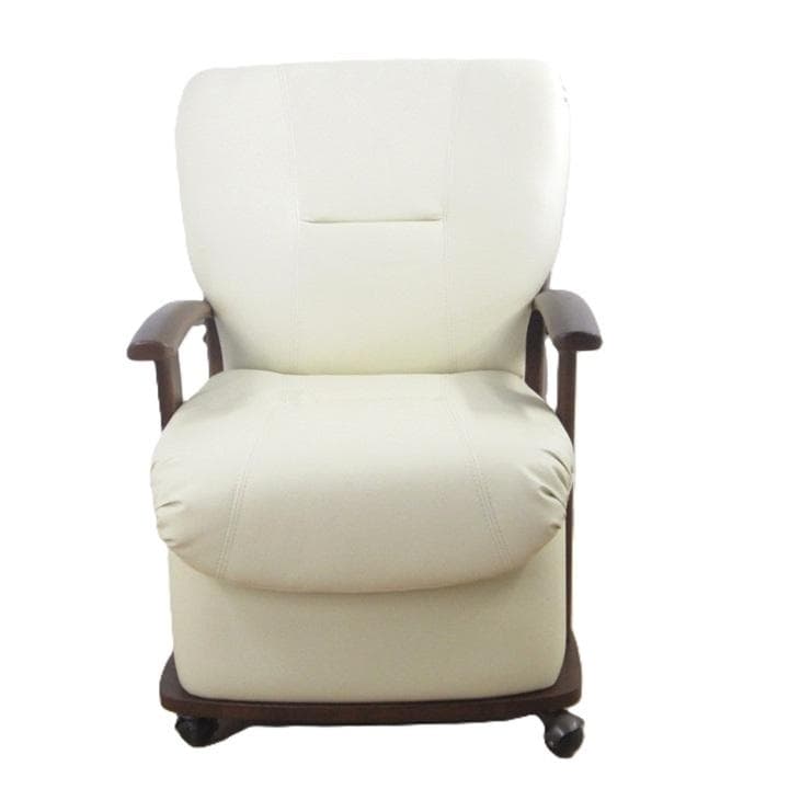 アイボリー 合成皮革 1人掛けソファ　ハイタイプ用コタツソファー　美品　未使用