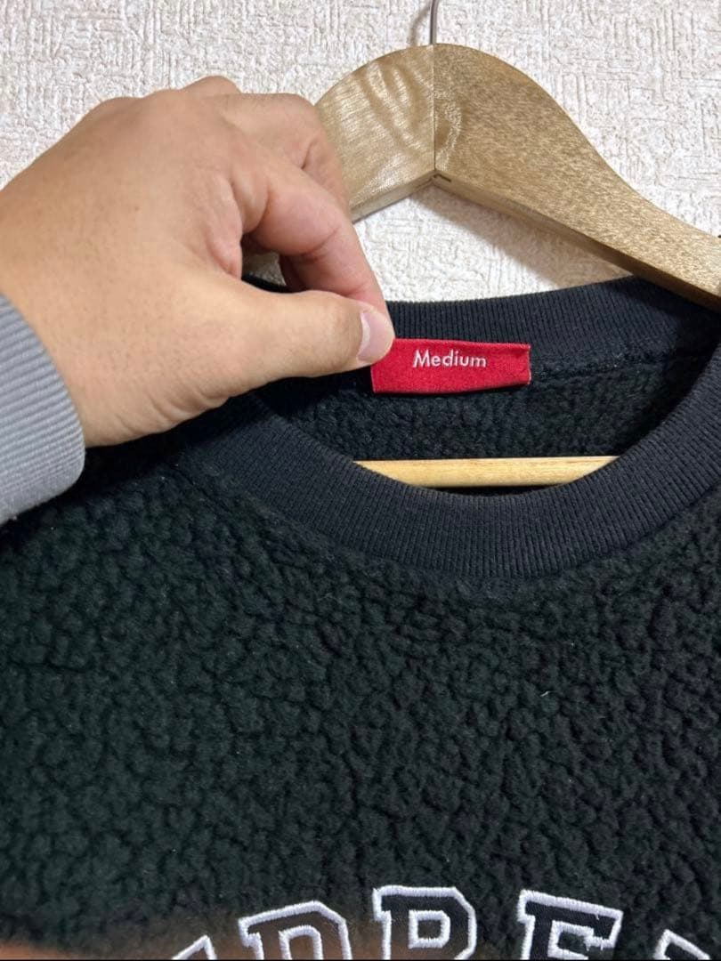 supreme polartec deep pile crewneck ブラック