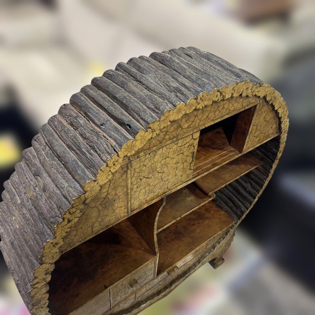 【和家具】茶棚◆収納棚◇円形◆珍しい品◇