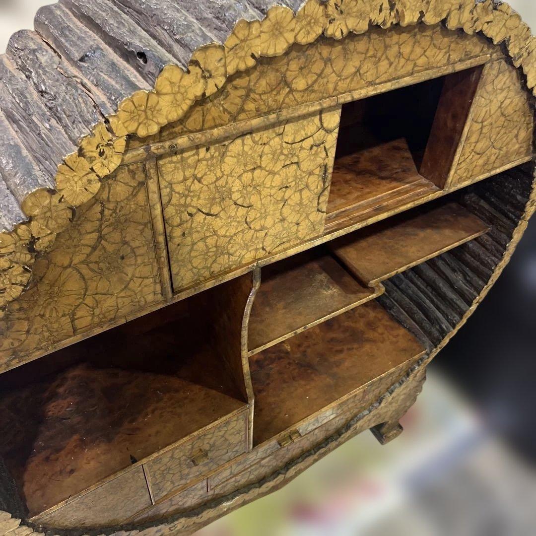 【和家具】茶棚◆収納棚◇円形◆珍しい品◇