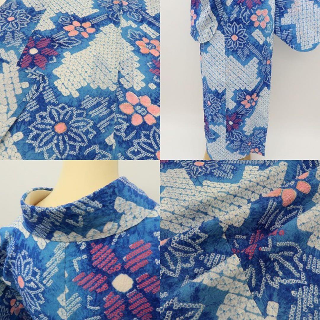 有松鳴海絞り 洗える夏着物 高級浴衣 着物 A3349