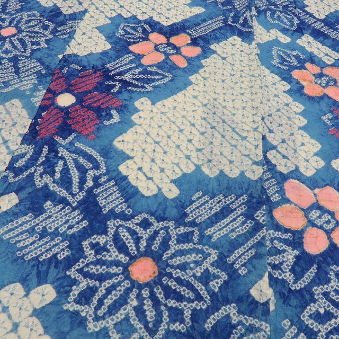 有松鳴海絞り 洗える夏着物 高級浴衣 着物 A3349