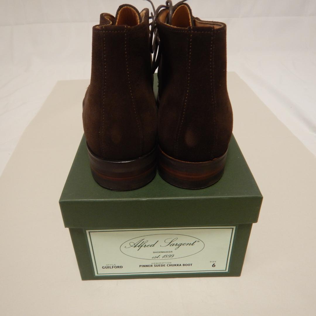 新品未使用 Alfred Sargent スエード チャッカブーツ UK6 DB