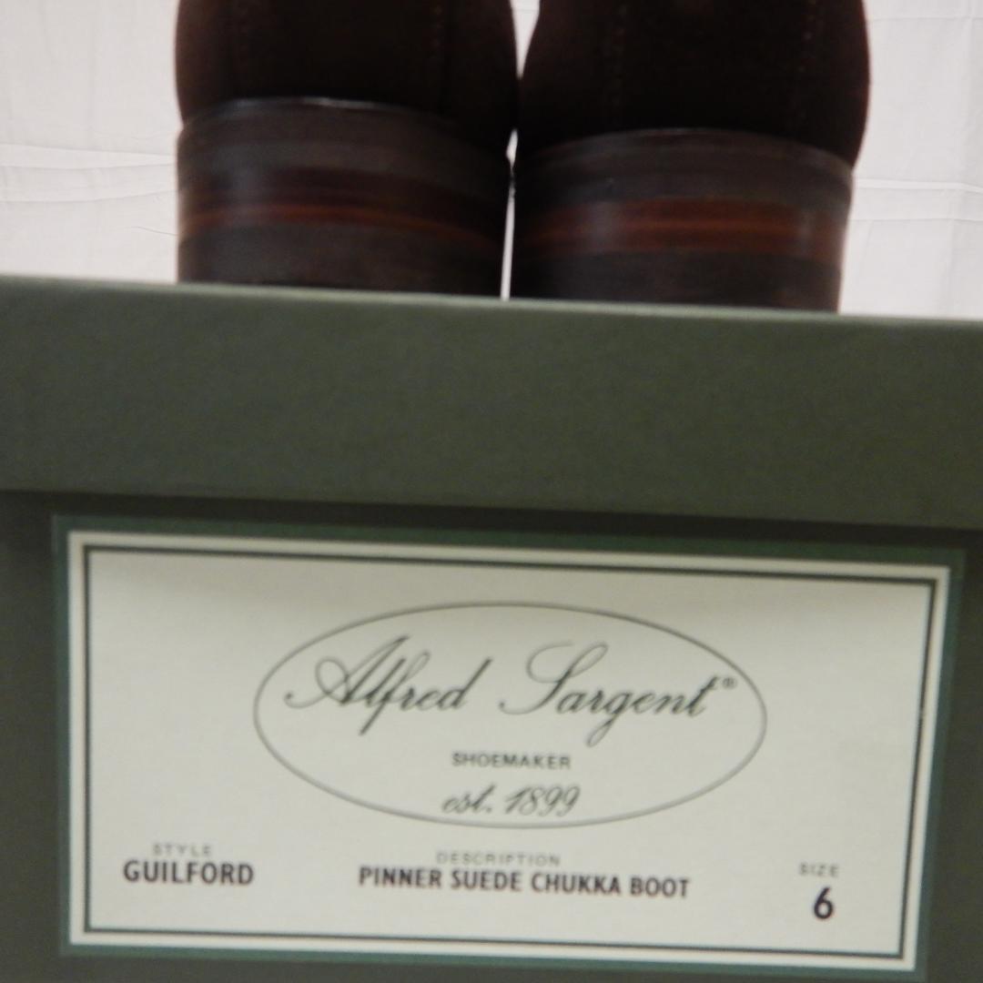 新品未使用 Alfred Sargent スエード チャッカブーツ UK6 DB