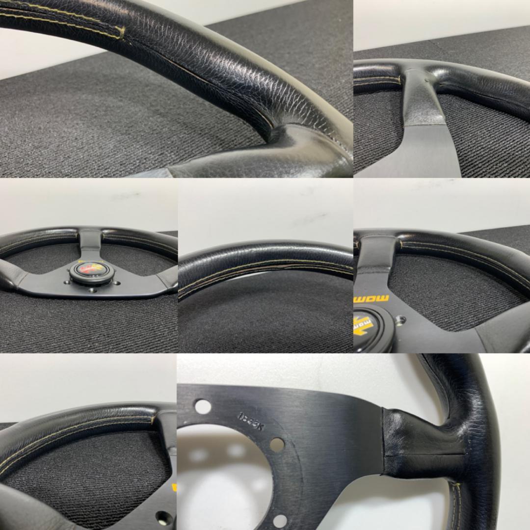 モモ ヴェローチェ レザーステアリング ホーンボタン付 92年製 当時物