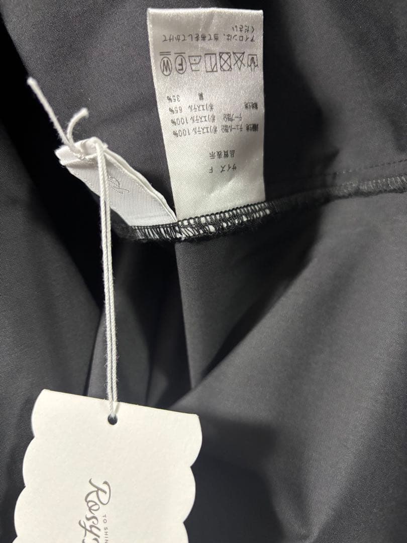 【新品未使用】tape ribbon embroidery blouseブラック