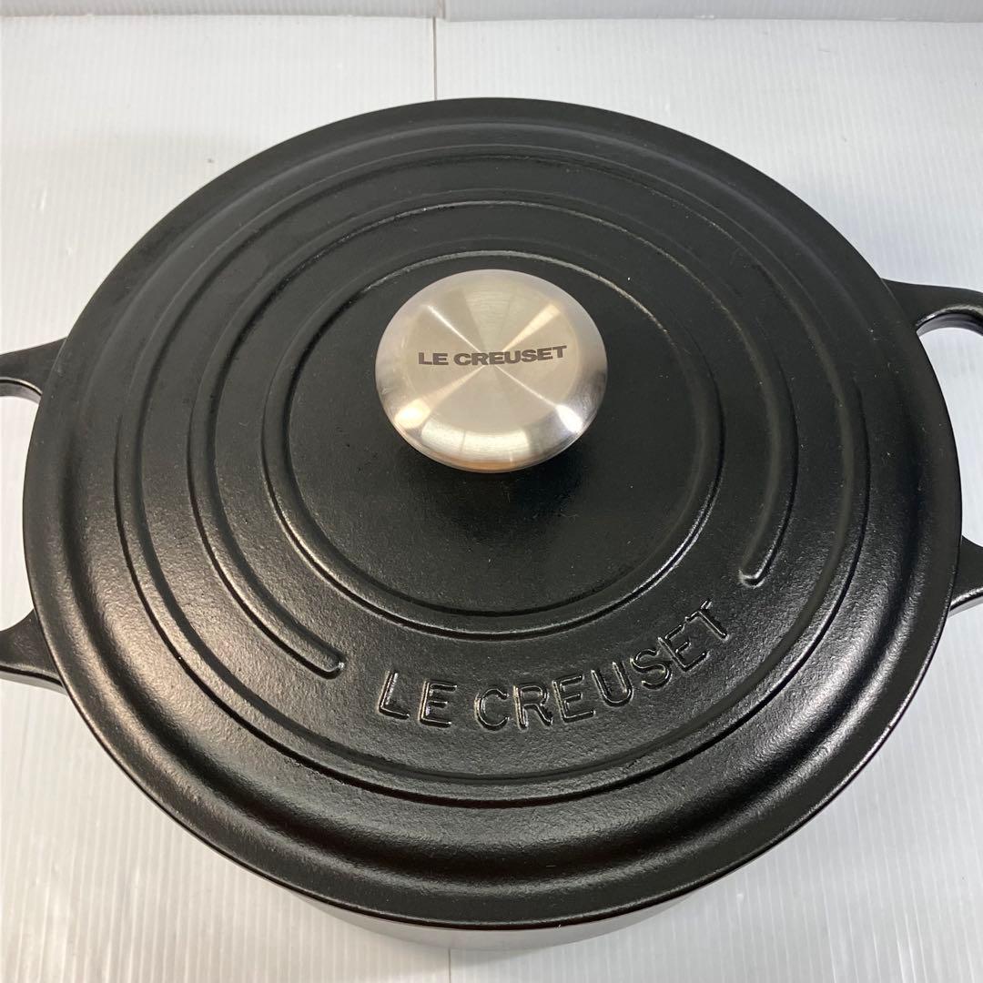 【LE CREUSET/ル・クルーゼ】ココット・ロンド 24㎝　マットブラック