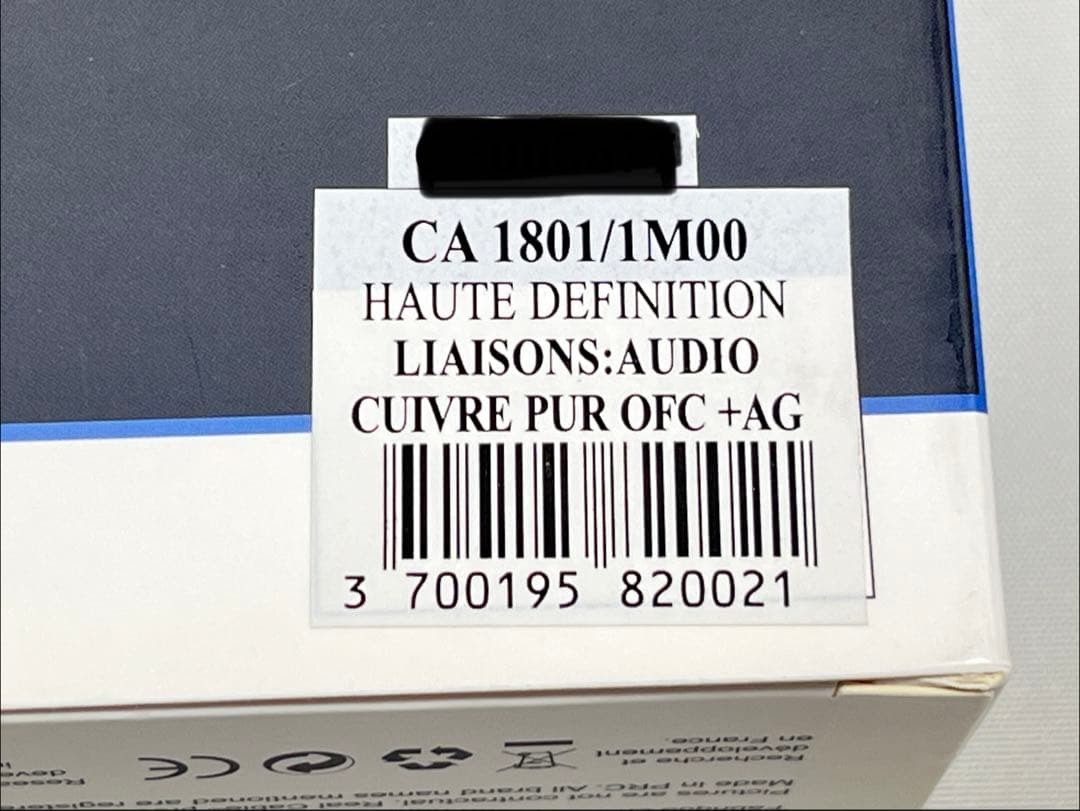 新品 REAL CABLE RCAケーブル 1.0m CA 1801/1.0