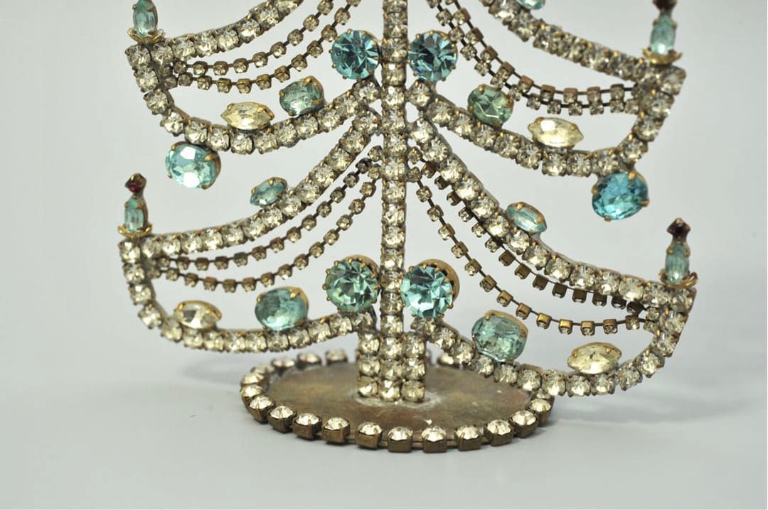 チェコガラス クリスマスツリー 卓上グラスツリー