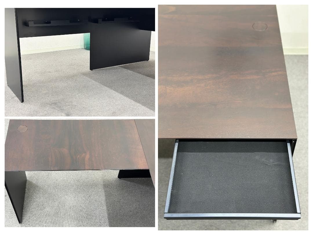 カッシーナ・イクスシー■エアーフレーム　L型エグゼクティブデスク　左サイドデスク