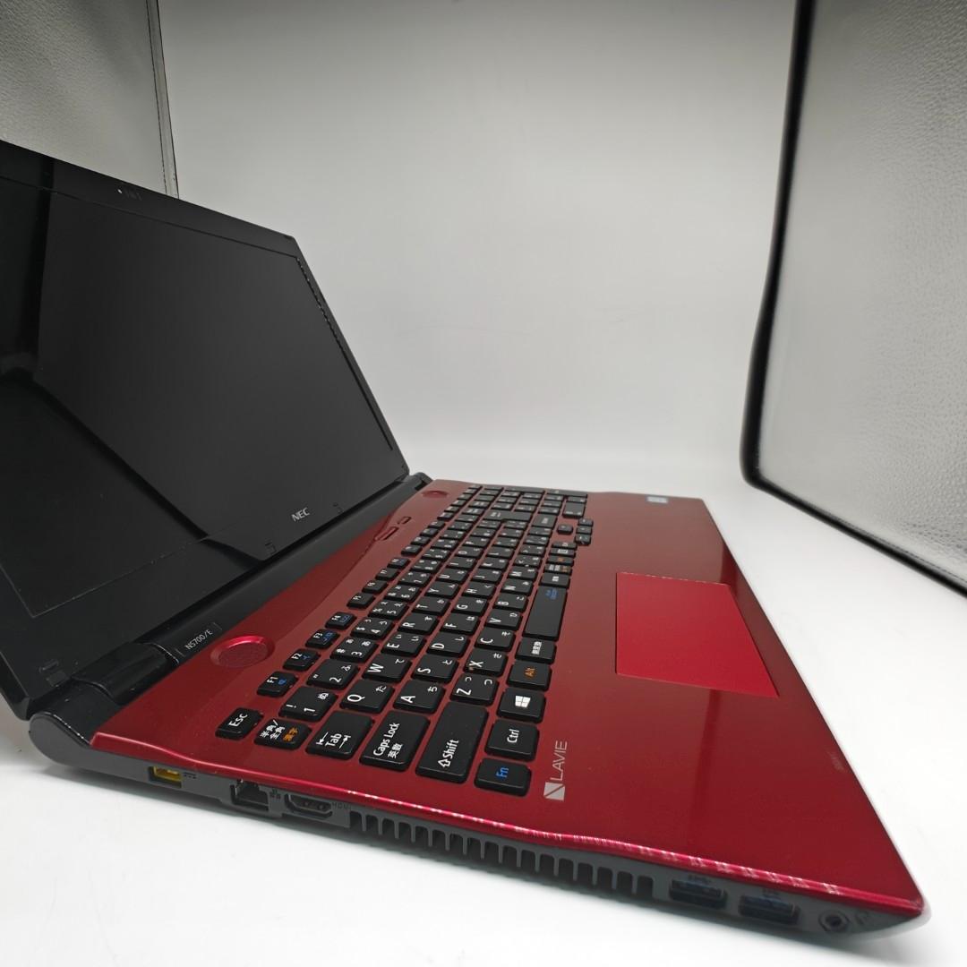 【LAVIE】NEC 高性能i7 SSD256GB 8GB レッド ノートPC