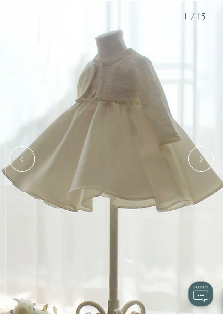 ✴︎美品✴︎ DRESCCO ベビードレス&ボレロ 80cm(2号)ホワイト