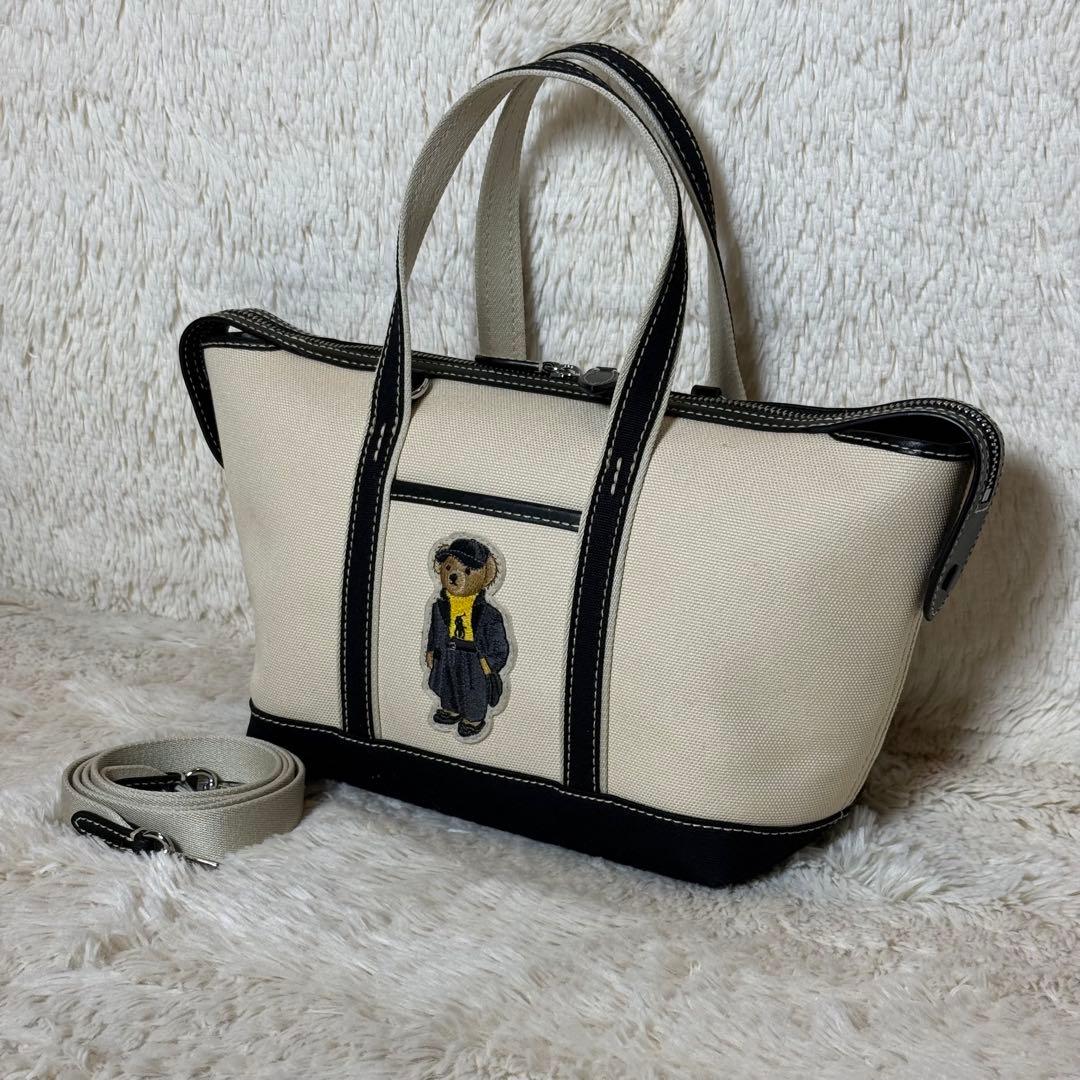 ポロラルフローレン ポロベア キャンバス ミニショッパートート ショルダーバッグ