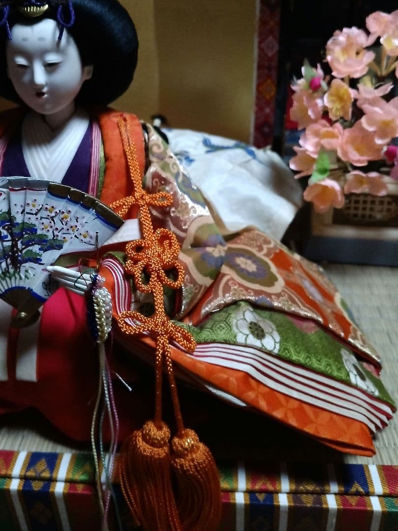 雛人形　親王飾り　内裏雛　秀玉作「7番」　装飾フルセット　骨董的価値お雛様