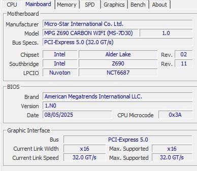 マザーボード MSI MPG Z690 CARBON WIFI