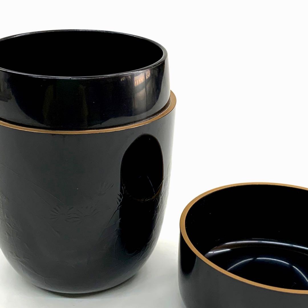 【長棗　虫秋草】新井司峰　共箱