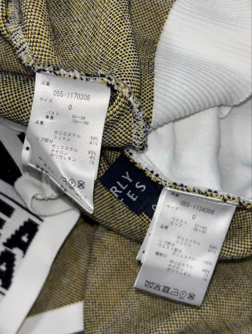 パーリーゲイツ 、ニュースペーパー.ニット素材、セットアップ