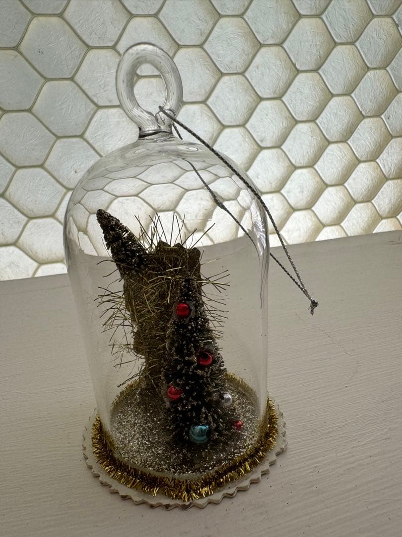 クリスマスオーナメント　サンタクロースとツリードーム　アッシュペーフランス