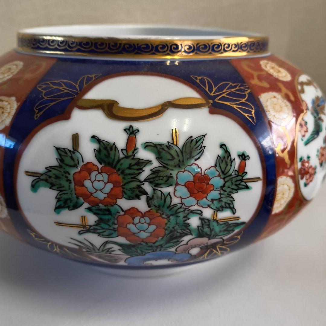 蓋付き壺　伊万里焼　有田焼　珍品 アンティーク　美術品　手描き　昭和レトロ