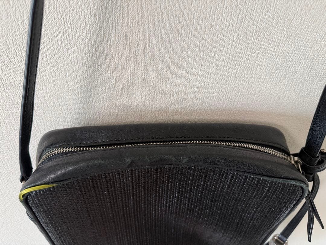 サンローラン　ショルダーバッグ　ラフィア