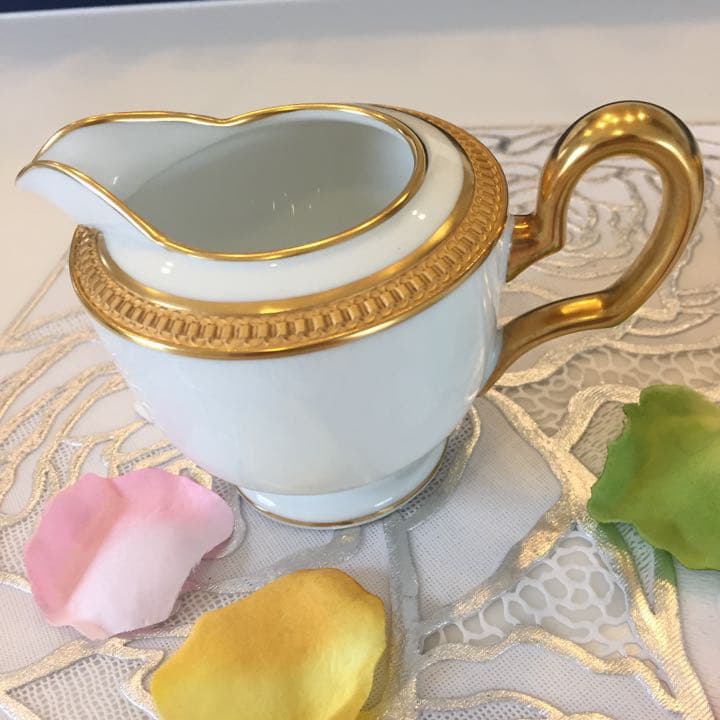 大倉陶園 金蝕  クラウンエンボスポット&クリーマー  新品