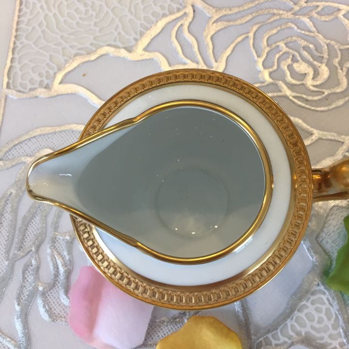 大倉陶園 金蝕  クラウンエンボスポット&クリーマー  新品