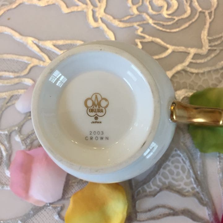 大倉陶園 金蝕  クラウンエンボスポット&クリーマー  新品