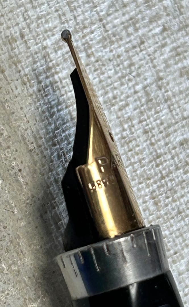 【希少】PARKER フランス製14K （585刻印）万年筆 ボールペンセット