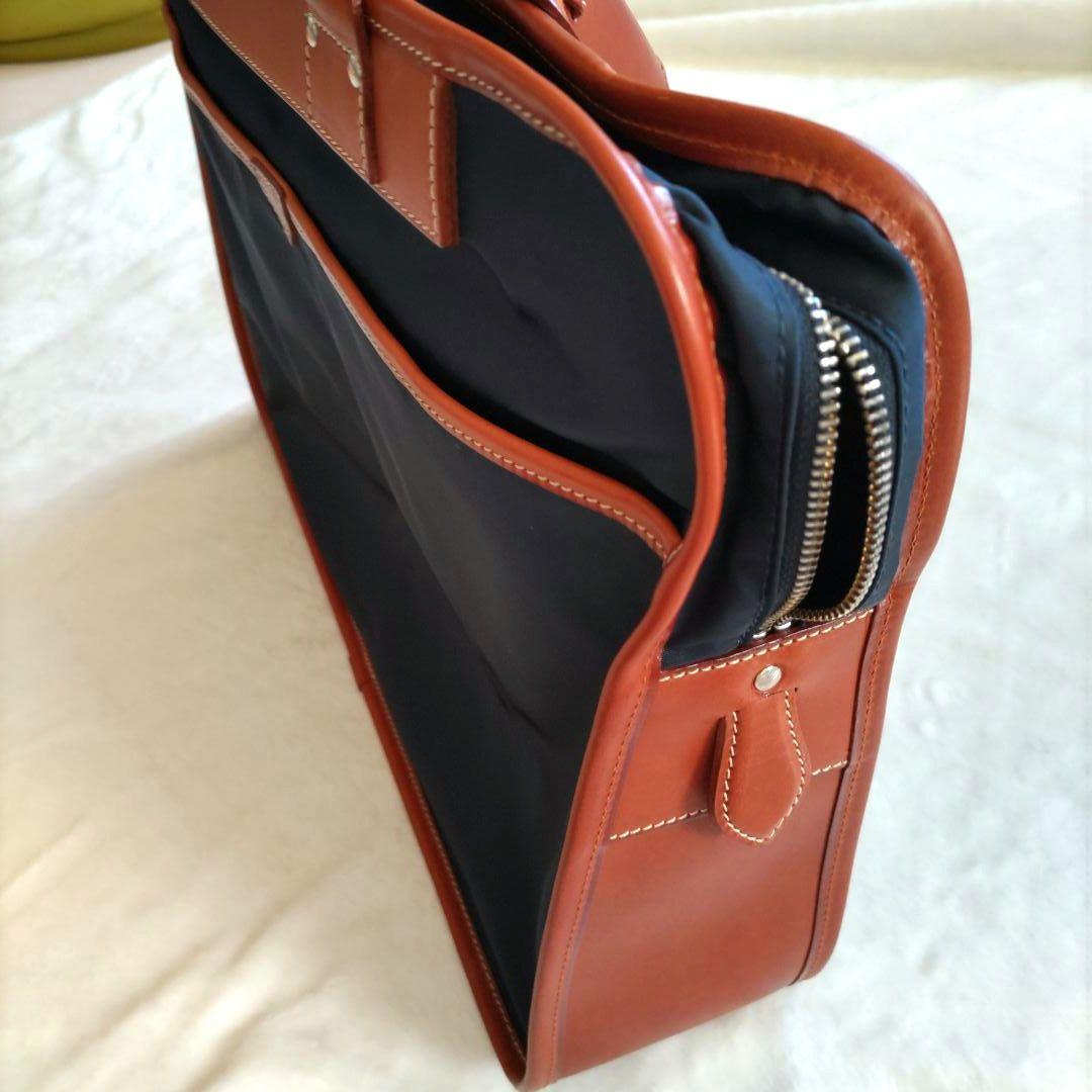 【フェリージ】ビジネスバッグ ネイビー/ブラウン　8637/2/DS　未使用