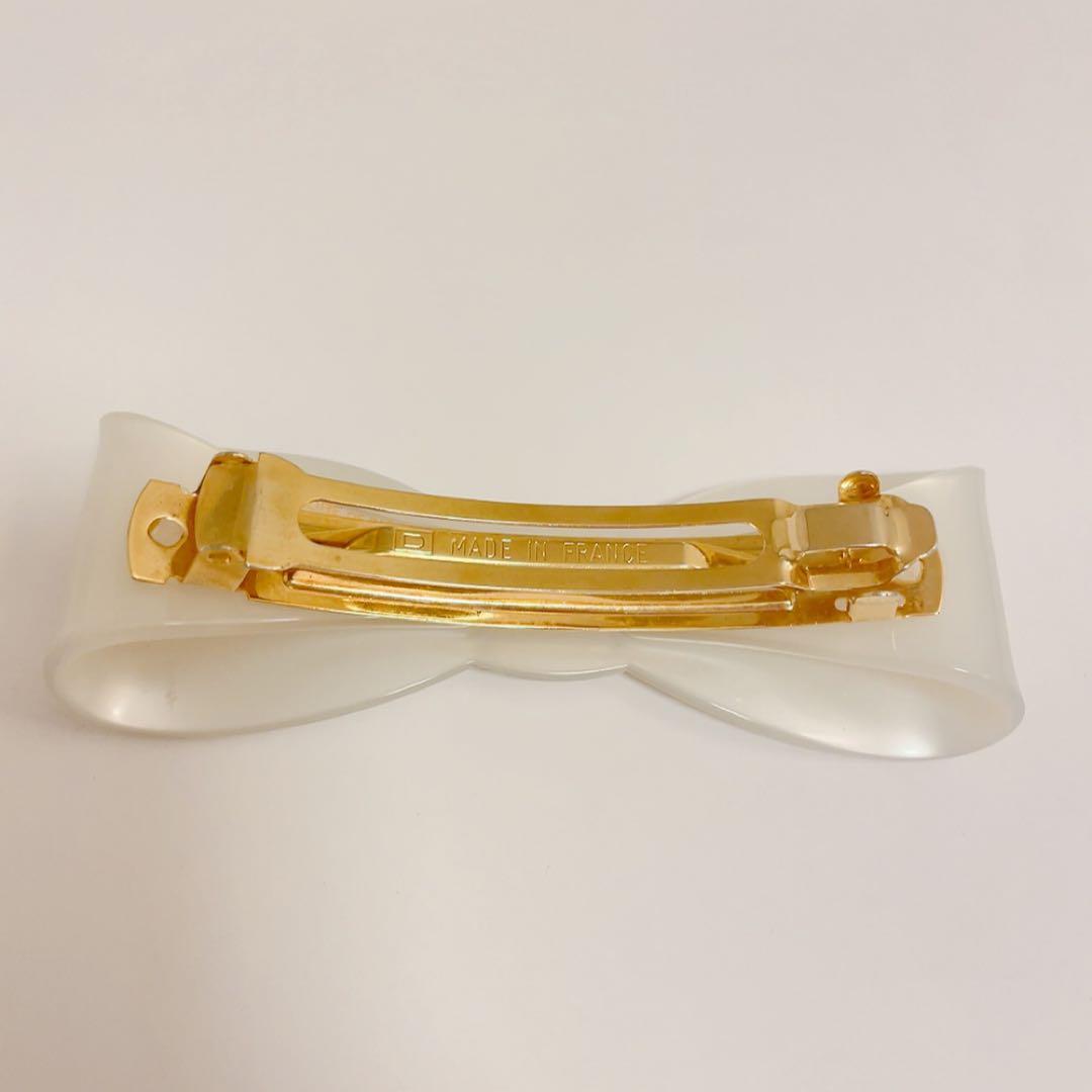 アレクサンドルドゥパリ　リボンバレッタ　ホワイト　キティリボン