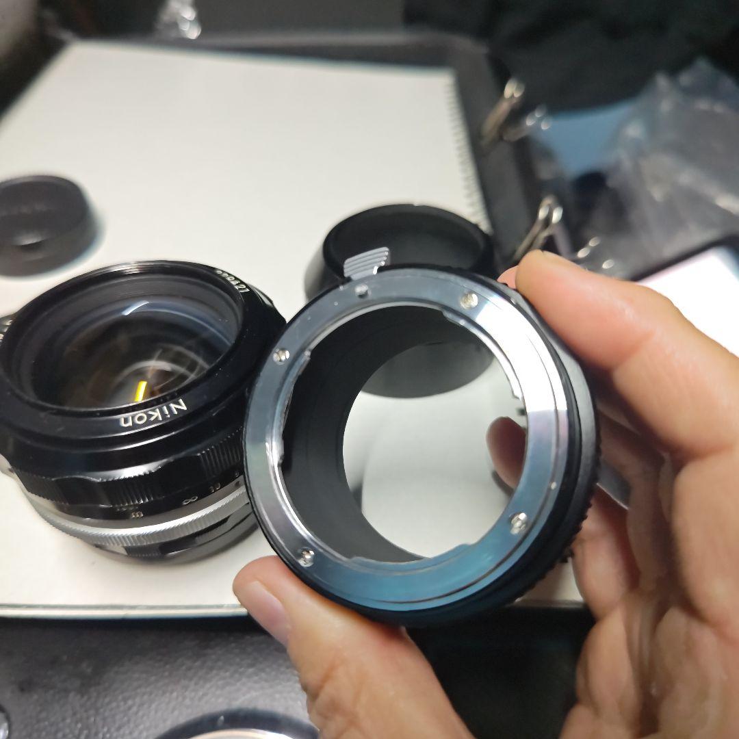 Nikkor-S auto 55mm f/1.2 +F→Zアダプター+フード