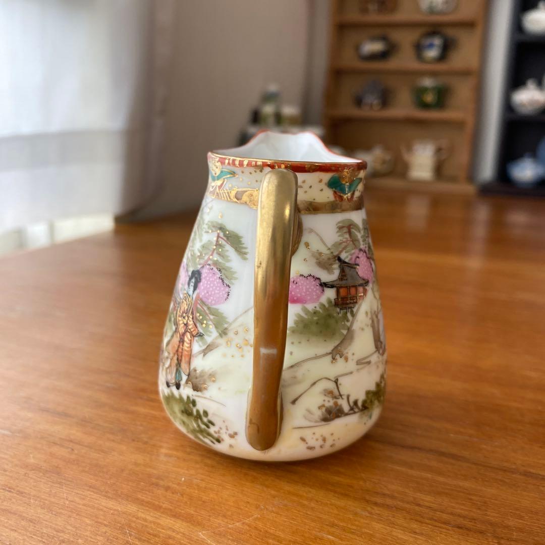 オールドノリタケ　ミルクジャグ　クリーマー　英国里帰り品　人気の着物絵　芸者