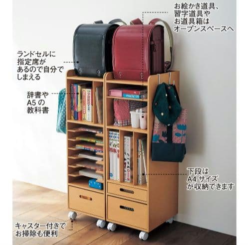 【美品】自分で収納ラック ランドセルラック ベルメゾン グレー Cタイプ