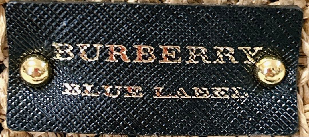 未使用級✨バーバリーブルーレーベル かごバッグ トートバッグ ストロー