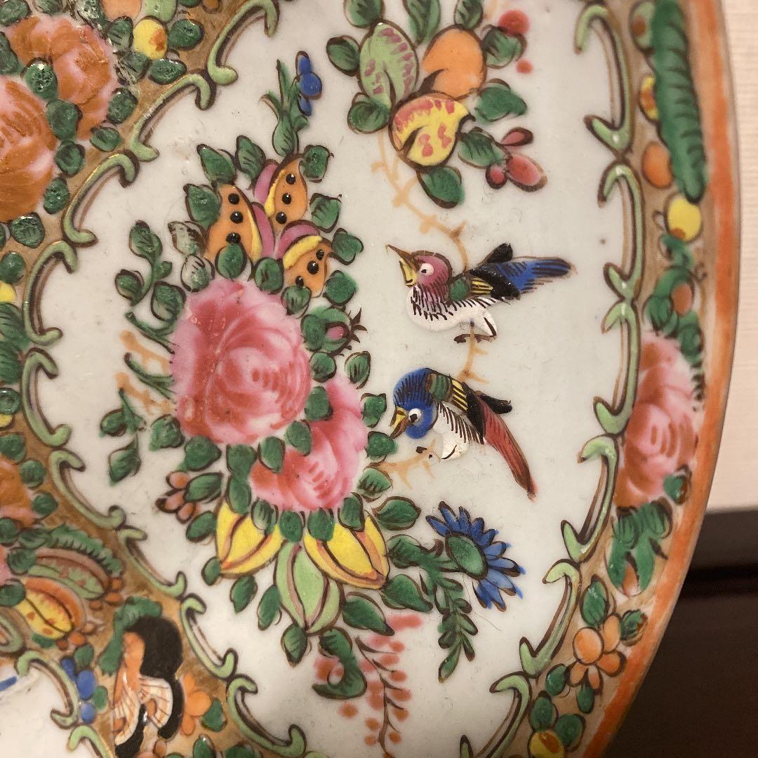 古い中国清朝の輸出広彩用皿