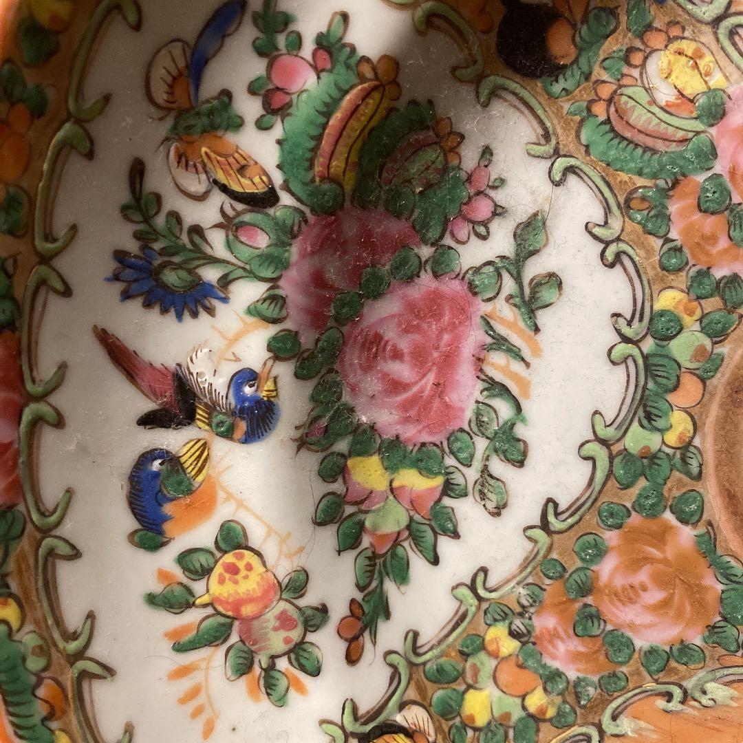 古い中国清朝の輸出広彩用皿