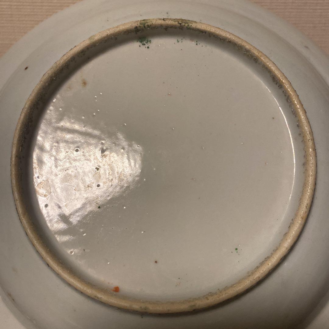 古い中国清朝の輸出広彩用皿