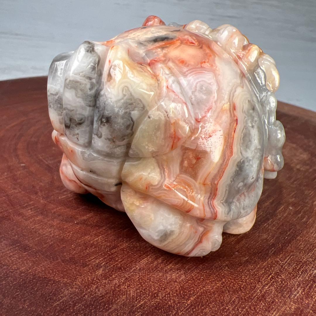 天然石　ロングイ　メキシコ瑪瑙　メキシコクレイジーアゲート　228グラム