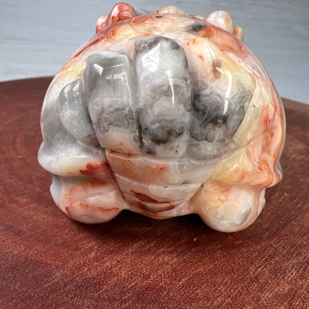 天然石　ロングイ　メキシコ瑪瑙　メキシコクレイジーアゲート　228グラム