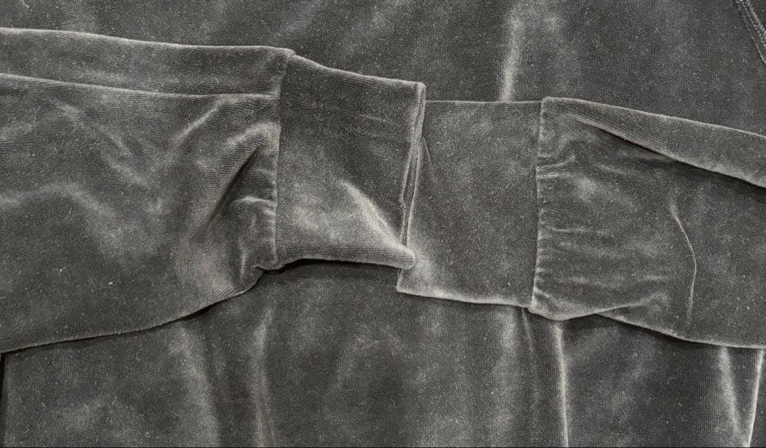 needles✖️beams boy ベロアクルー　ネイビー