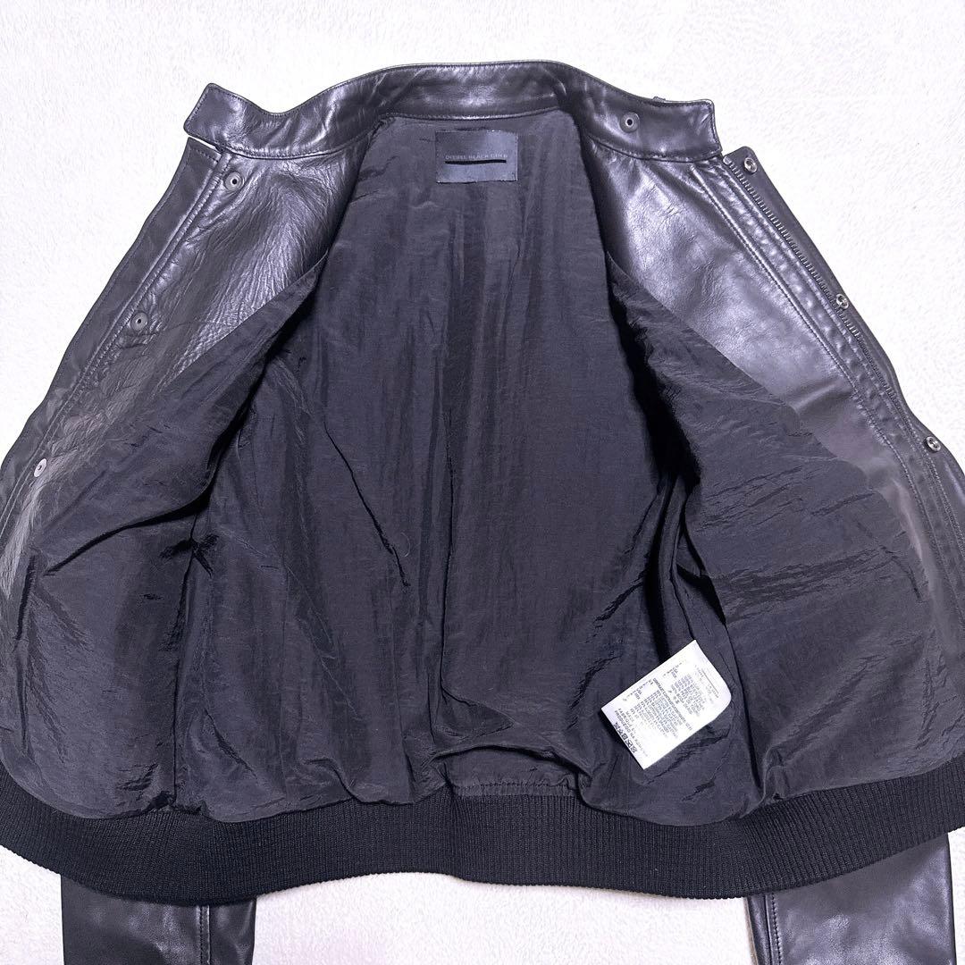 【新品未使用】ディーゼル ブラックゴールド ライダース シングル ブルレザー L