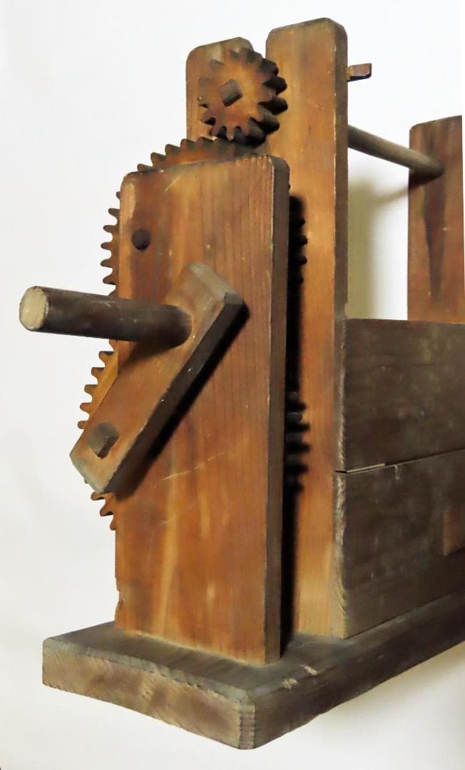 上州座繰り器／木製糸巻き機／アンティーク置物／インテリア