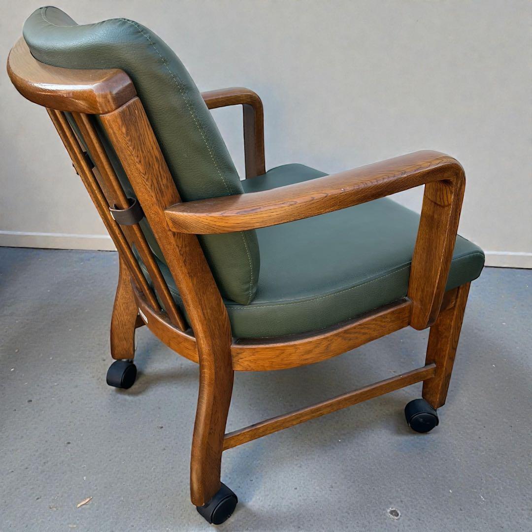 カリモクChitanoキャスター付き ダイニングチェア カーキ 5脚