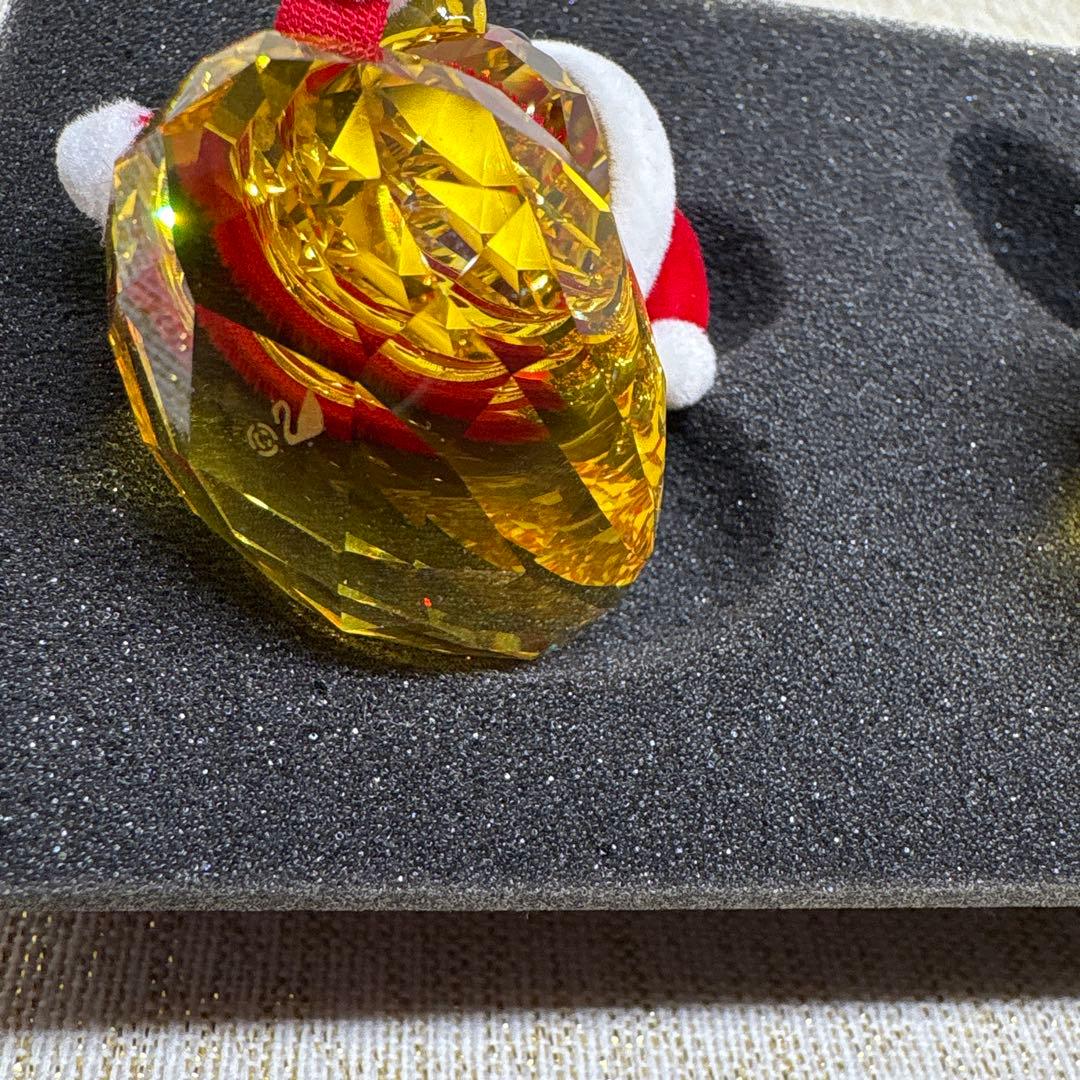 スワロフスキー クリスタル アヒル 置物 サンタ トナカイ